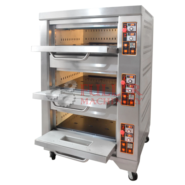 Horno 3 cabinas 3 latas acero inoxidable