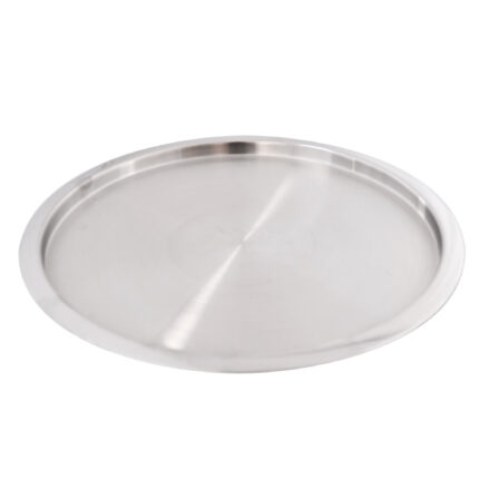Bandeja Redonda Acero Inoxidable 30 cm | Base Antideslizante y Acabado Profesional