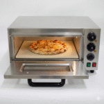 “Interior horno pizza con base de piedra refractaria”