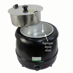 Sistema baño maría olla sopera contenedor desmontable