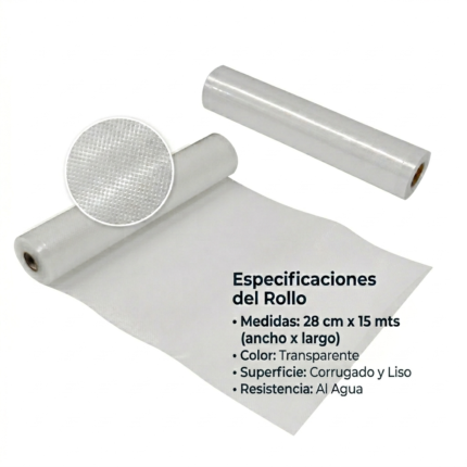 ROLLO EMPACADORA AL VACIO 28*15MT